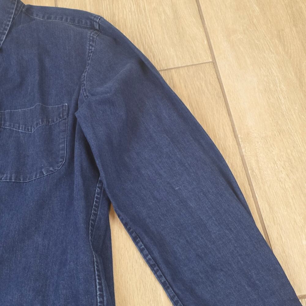 J.Crew Chambray Button Down Shirt Men's Small Blue Cotton Long Sleeve Casual - Picture 10 of 10